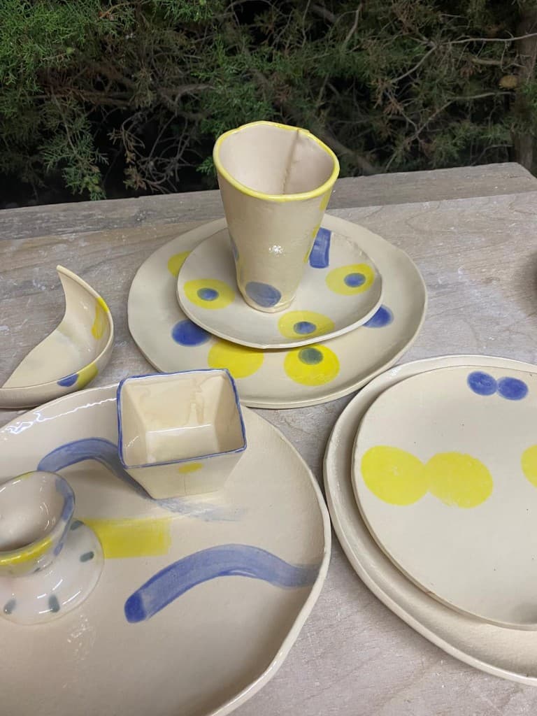 Dinner set close-up detail